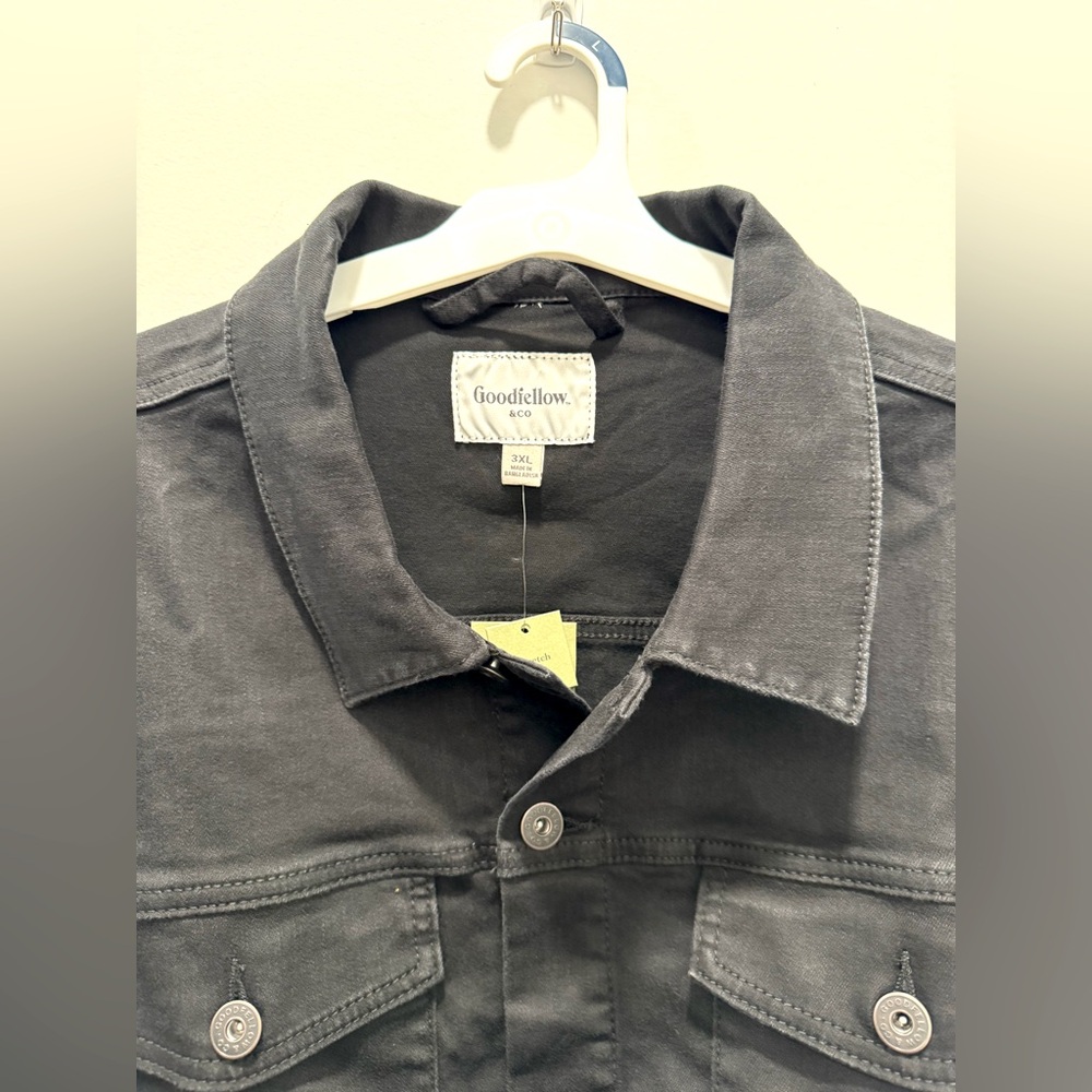 - Goodfellow and Co. Mens STRETCH Jacket Black Denim NWT 3XL - Picture 6 of 9